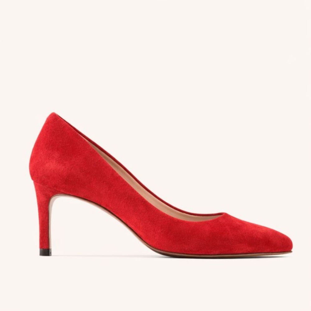 Inez Lola Pumps, Red Suede, Size 8 Roomy - Picture 2 of 9